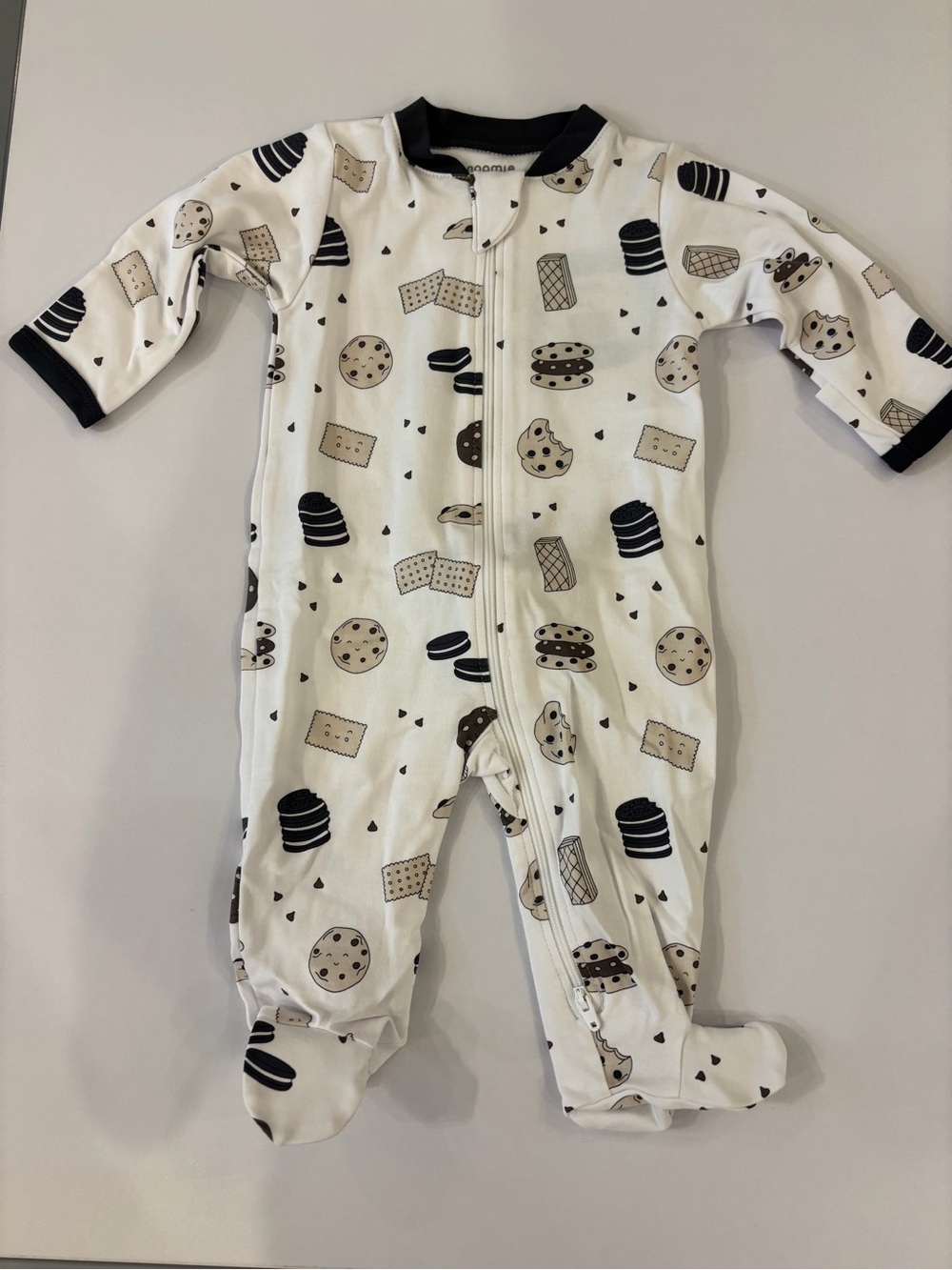 Bookie Organic Cotton Cookie Print Baby One-Piece Sleeper